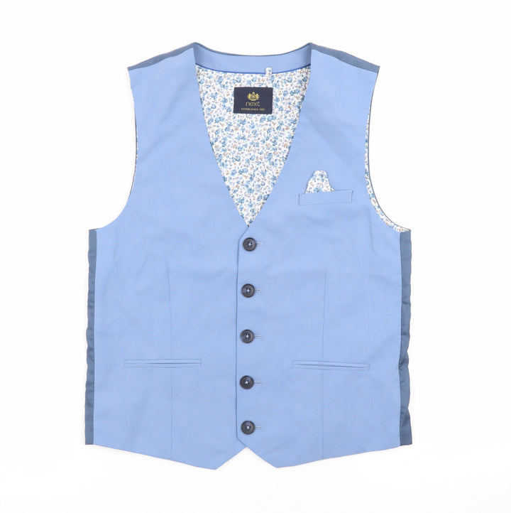 Next Boys Blue Suit Waistcoat 12 Years Formal Wedding Smart Waistcoat