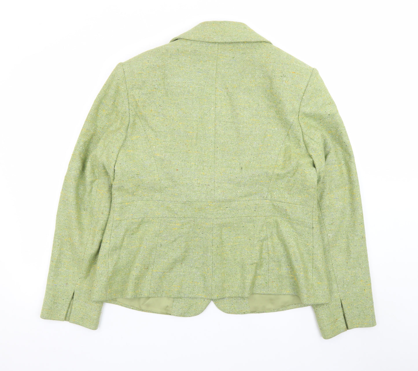 Kaliko Women Green Wool Blend Tweed Blazer Jacket Size 18