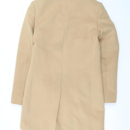 Primark Women’s Beige Wool Blend Long Overcoat Size S