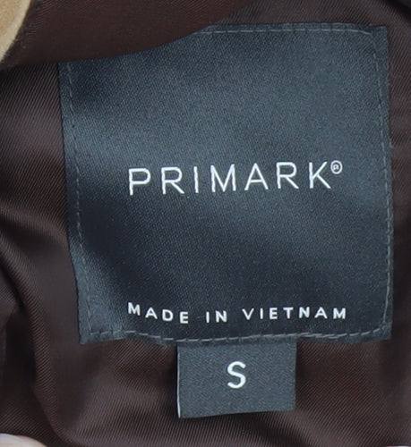 Primark Women’s Beige Wool Blend Long Overcoat Size S