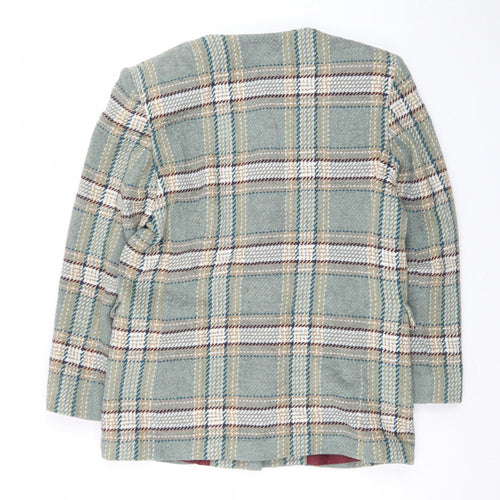 Watercolours Women's Green Checked Wool Blend Blazer Size 12