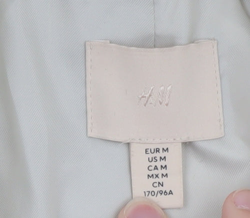 H&M Women's Beige Double-Breasted Blazer Size 12 Regular Fit
