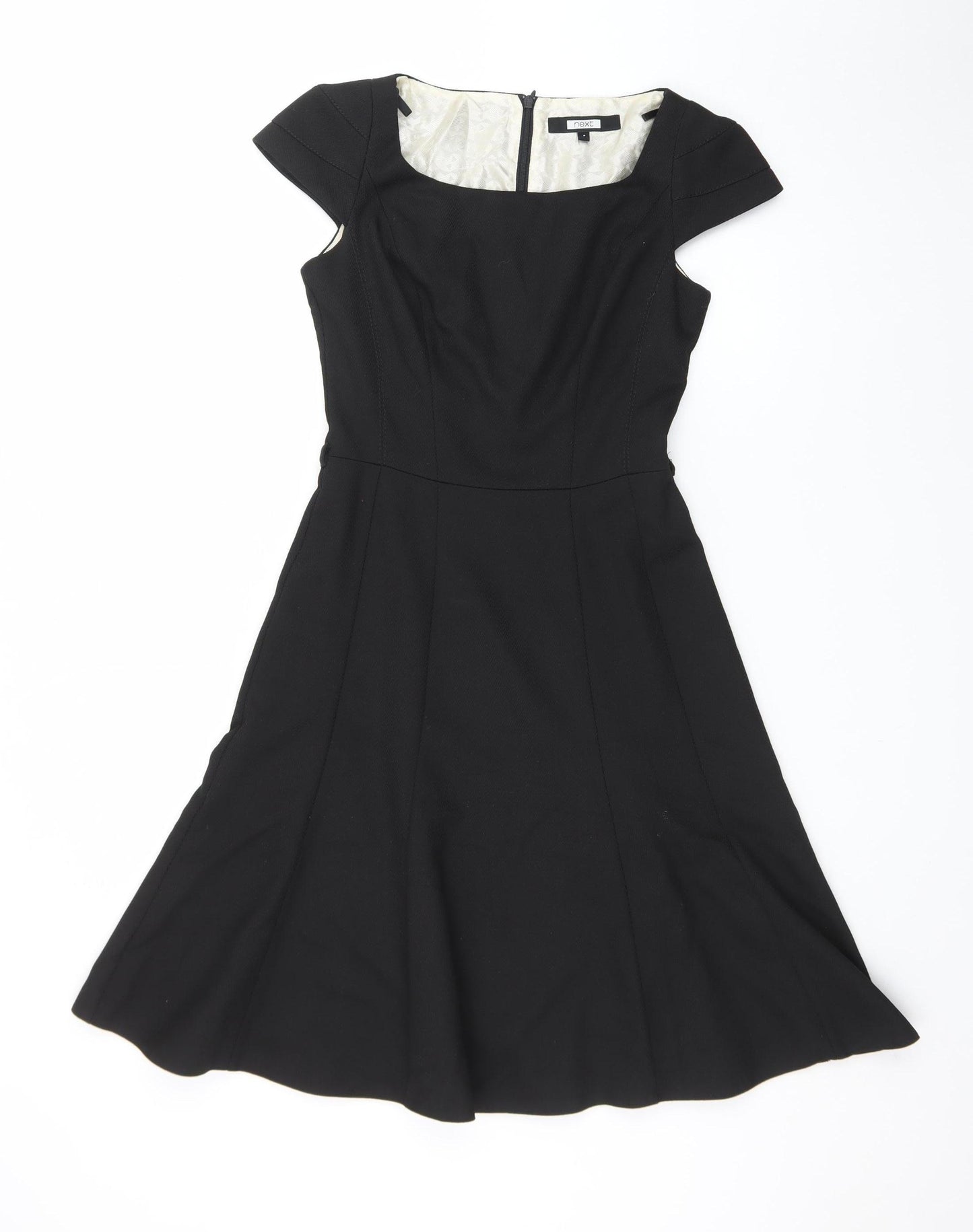 Next Women’s Black Fit & Flare Knee Length Dress Size 6
