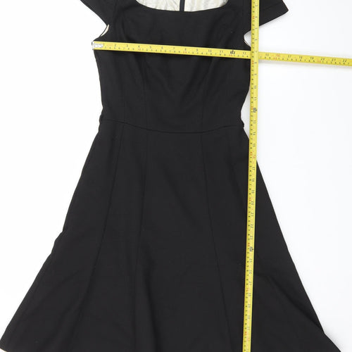 Next Women’s Black Fit & Flare Knee Length Dress Size 6