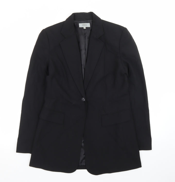 Marks and Spencer Women's Black Size 12 Classic Blazer Jacket
