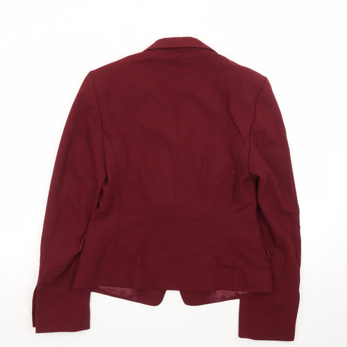 Marks and Spencer Womens Red Size 8 Single-Breasted Blazer