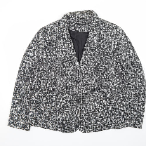 Debenhams Women’s Black White Spot Blazer Size 22 Regular Fit