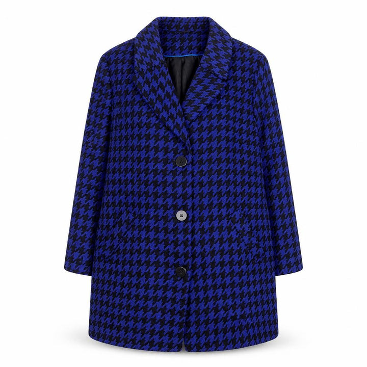 Debenhams The Collection Women's Blue Black Houndstooth Coat Size 20