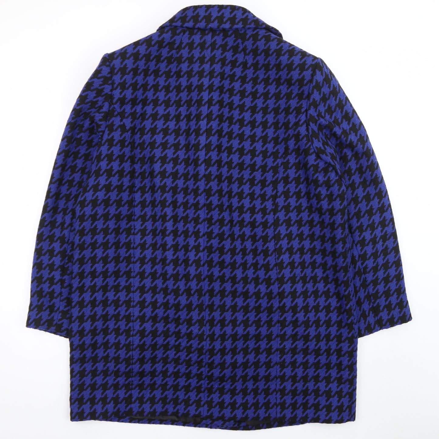 Debenhams The Collection Women's Blue Black Houndstooth Coat Size 20