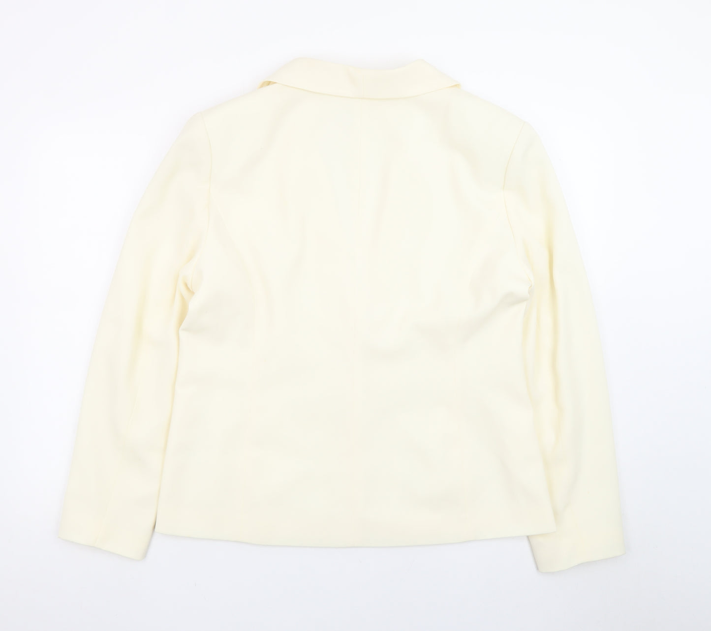 Together Women Ivory Polyester Single-Breasted Blazer UK 18
