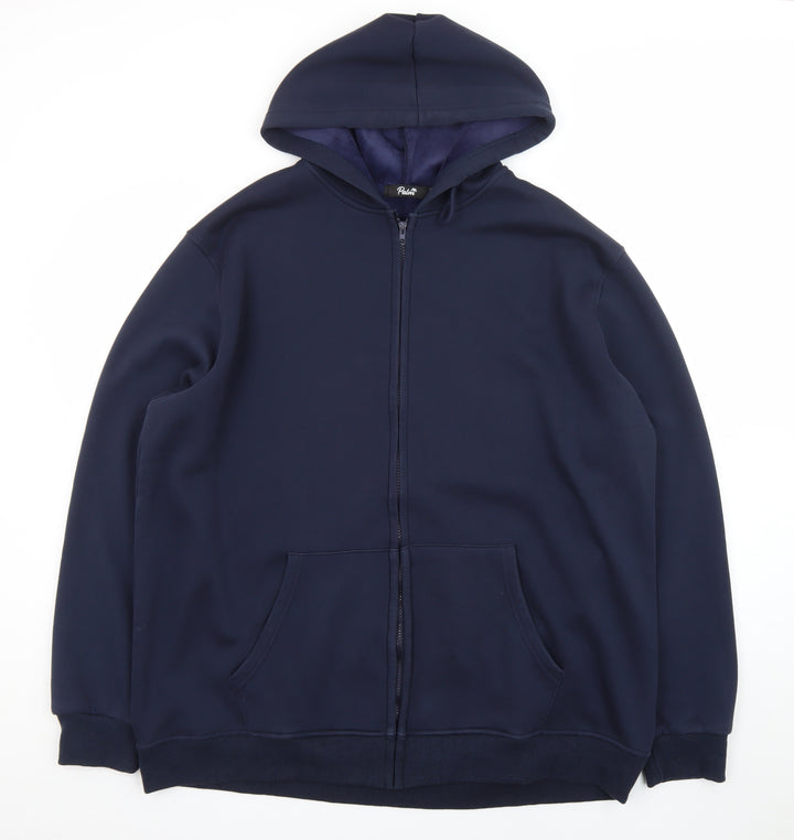 Palm Men's Blue 3XL Full Zip Hoodie Fleece Jacket
