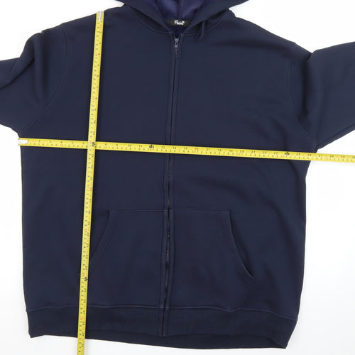 Palm Men's Blue 3XL Full Zip Hoodie Fleece Jacket