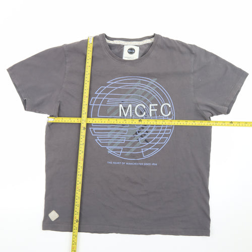 Manchester City F.C. Men's Grey XL Graphic Print T-Shirt