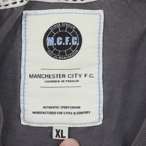 Manchester City F.C. Men's Grey XL Graphic Print T-Shirt