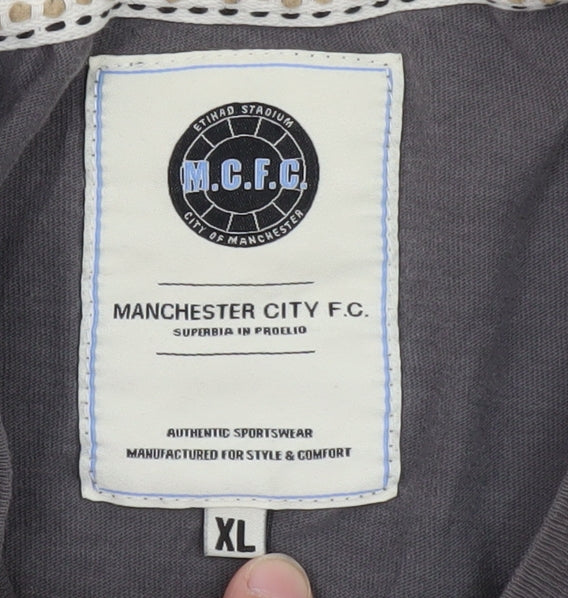 Manchester City F.C. Men's Grey XL Graphic Print T-Shirt