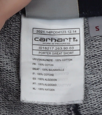 Carhartt Men Navy Blue S Porter Sweat Shorts Cotton Casual