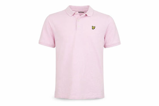 Lyle & Scott Junior Boys Pink Polo Shirt 15-16 Years Short Sleeve Cotton