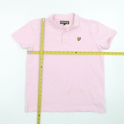 Lyle & Scott Junior Boys Pink Polo Shirt 15-16 Years Short Sleeve Cotton