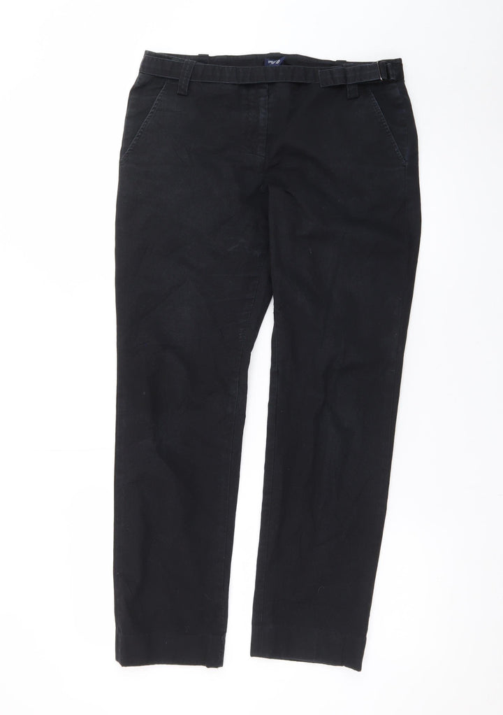 GAP Women’s Black Chino Trousers Size 12 Regular Fit Cotton Stretch
