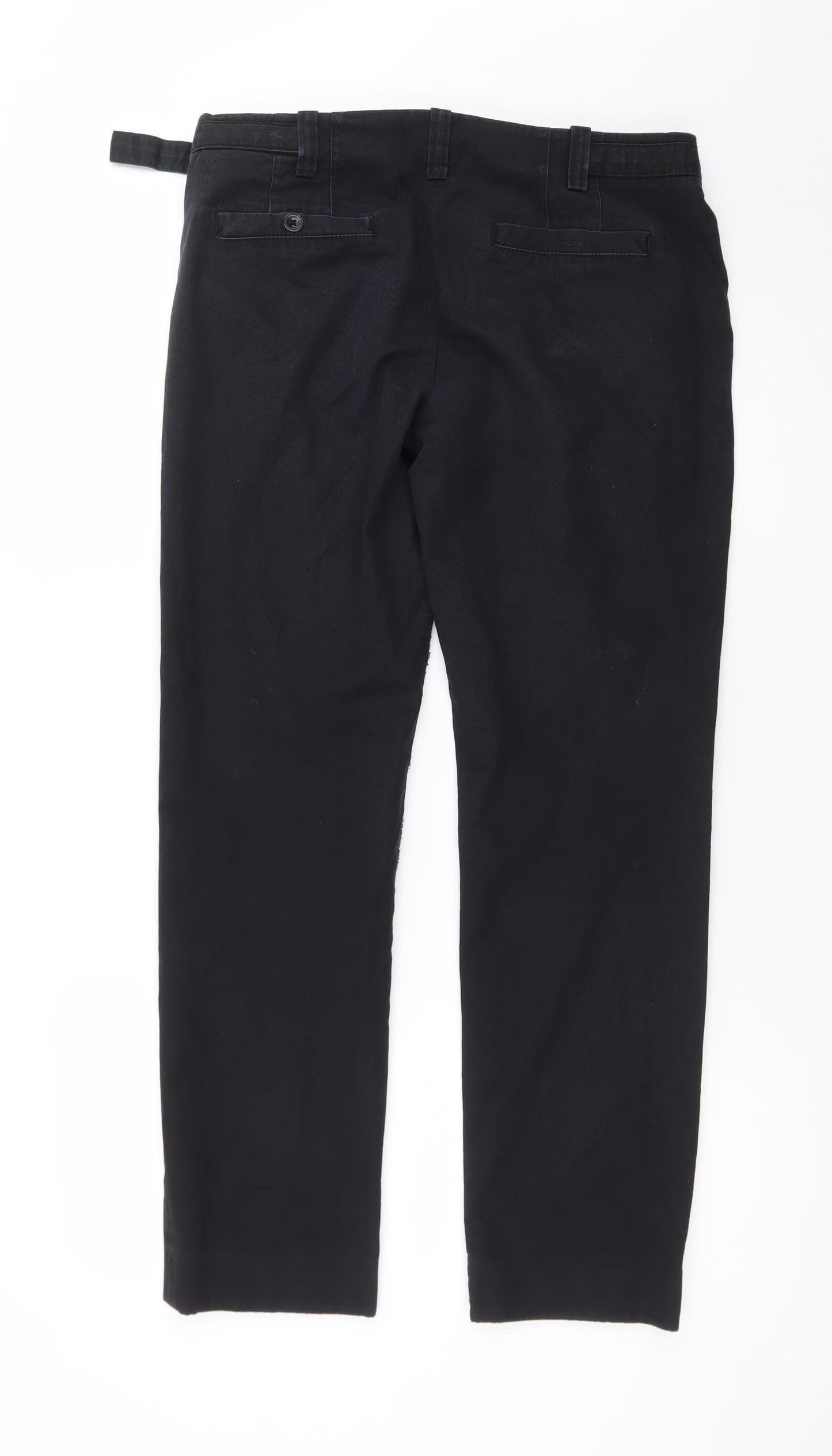 GAP Women’s Black Chino Trousers Size 12 Regular Fit Cotton Stretch