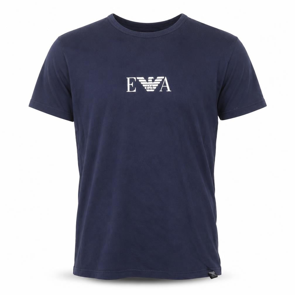 Emporio Armani Men's Blue Crew Neck Short Sleeve Designer T-Shirt M