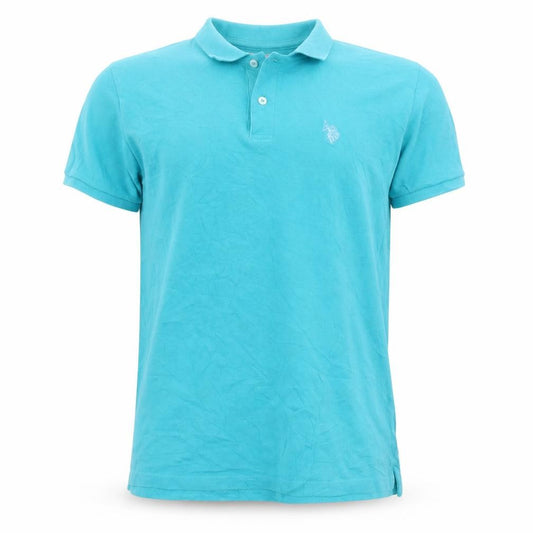 U.S. Polo Assn. Boys Blue 15-16 Years Cotton Short Sleeve Polo Shirt