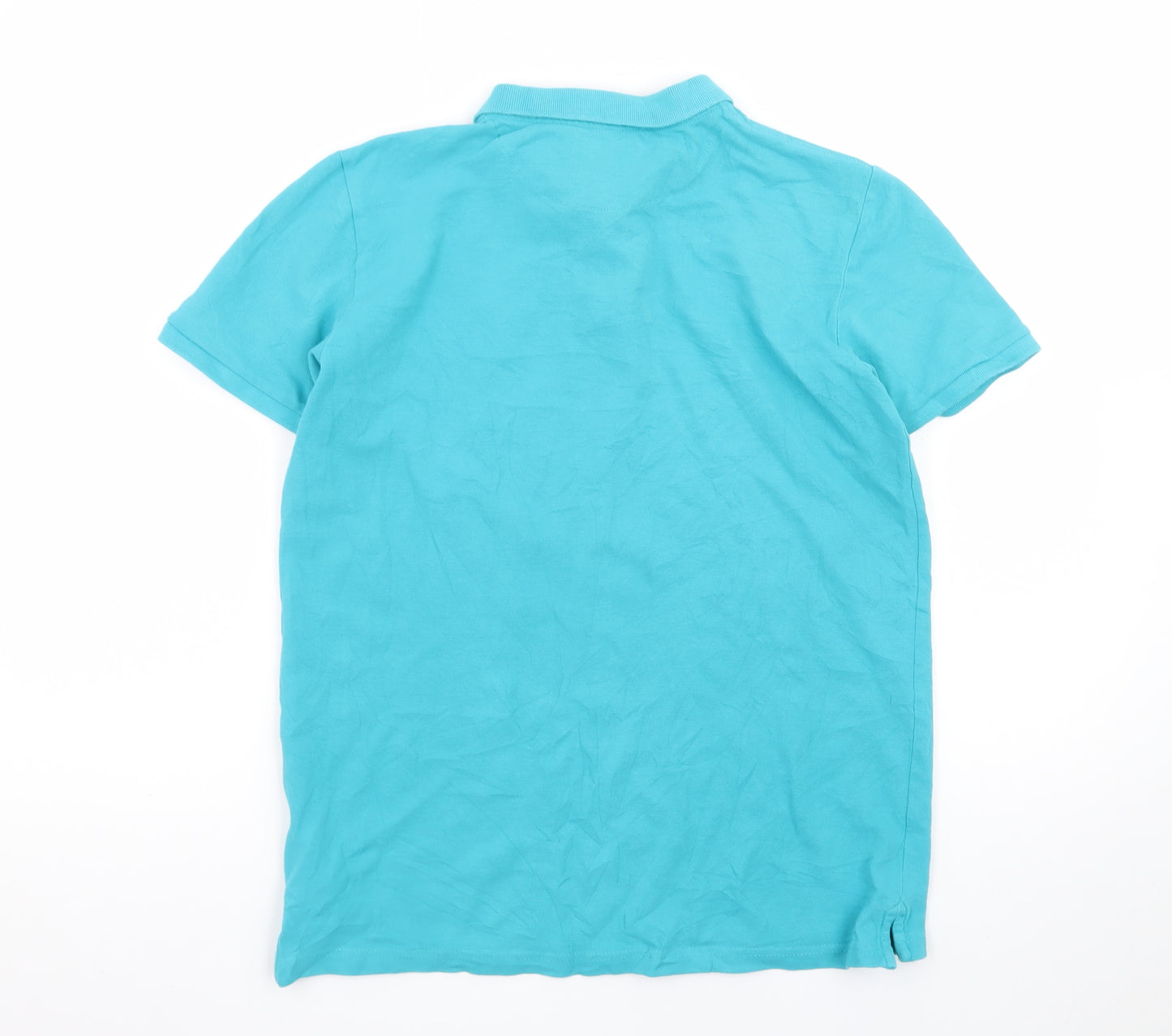 U.S. Polo Assn. Boys Blue 15-16 Years Cotton Short Sleeve Polo Shirt