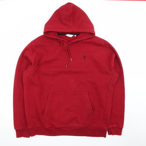 Next Men's Red Pullover Hoodie XL Cotton Blend Fleece