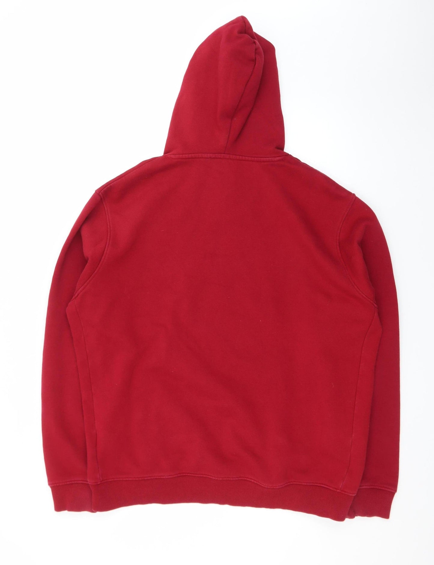 Next Men's Red Pullover Hoodie XL Cotton Blend Fleece