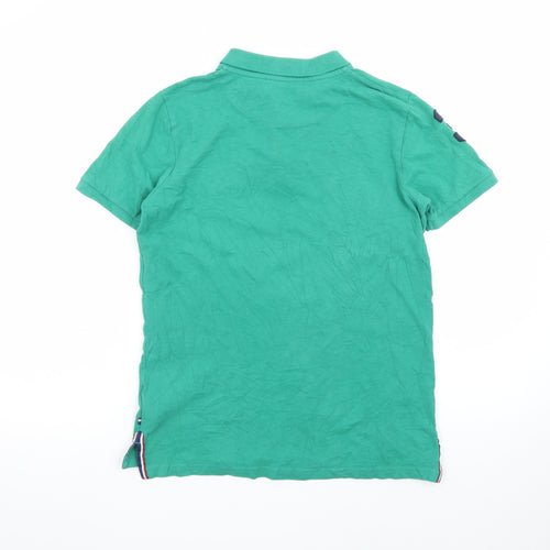 U.S. Polo Assn. Boys Green Cotton Polo Shirt 14-15 Years Short Sleeve
