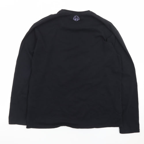 Saturday by Megan Ellaby Men's Black Graphic Long Sleeve T-Shirt M