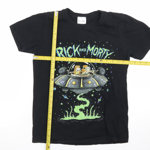 Rick and Morty Men’s Black Small Graphic Print T-Shirt