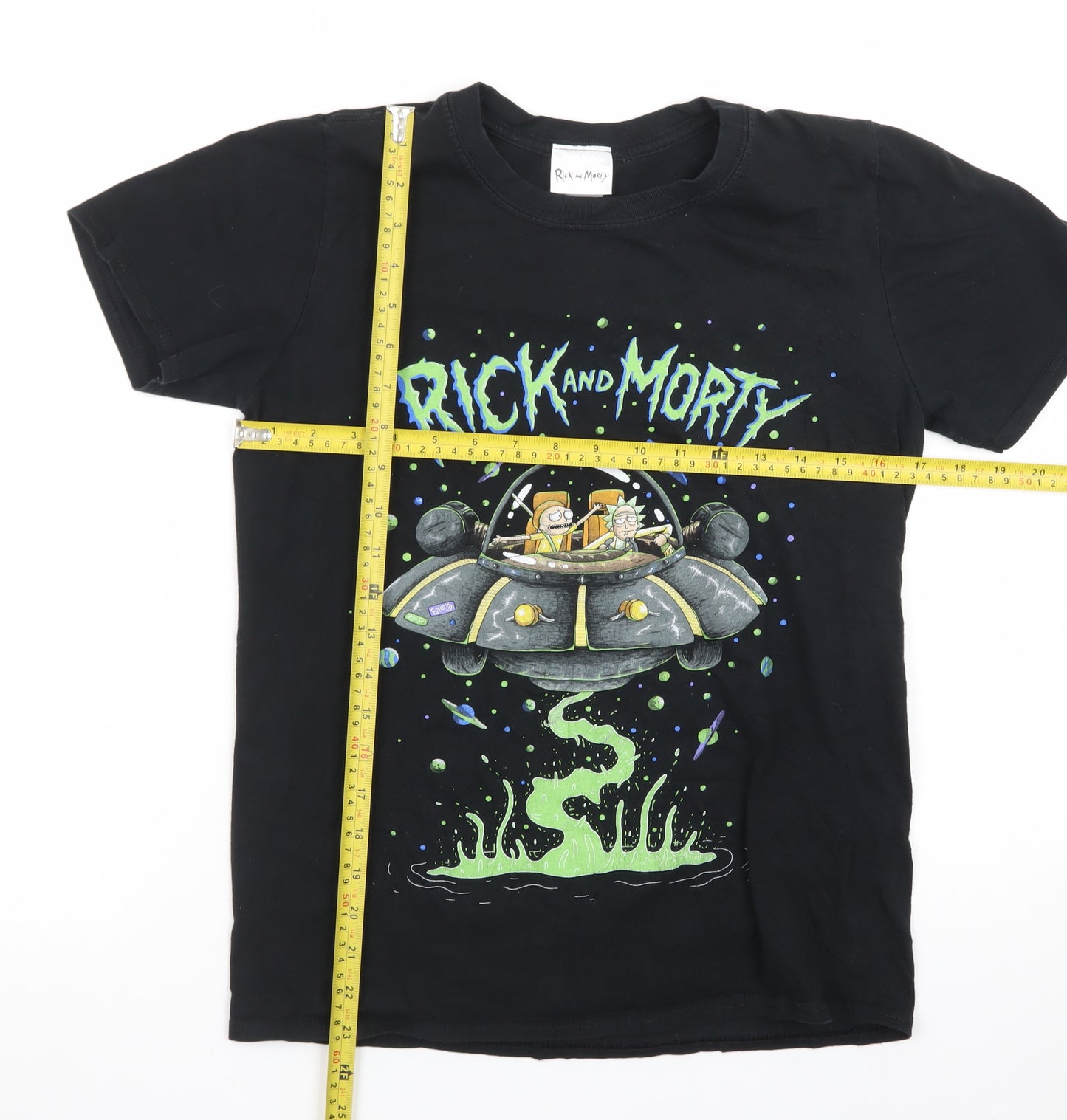 Rick and Morty Men’s Black Small Graphic Print T-Shirt