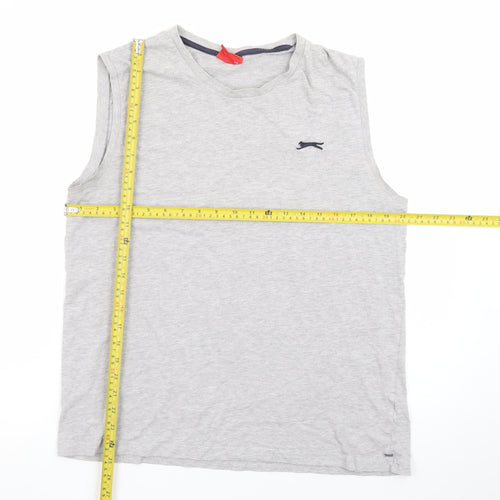 Slazenger Men’s Grey Sleeveless Crew Neck T-Shirt Size L