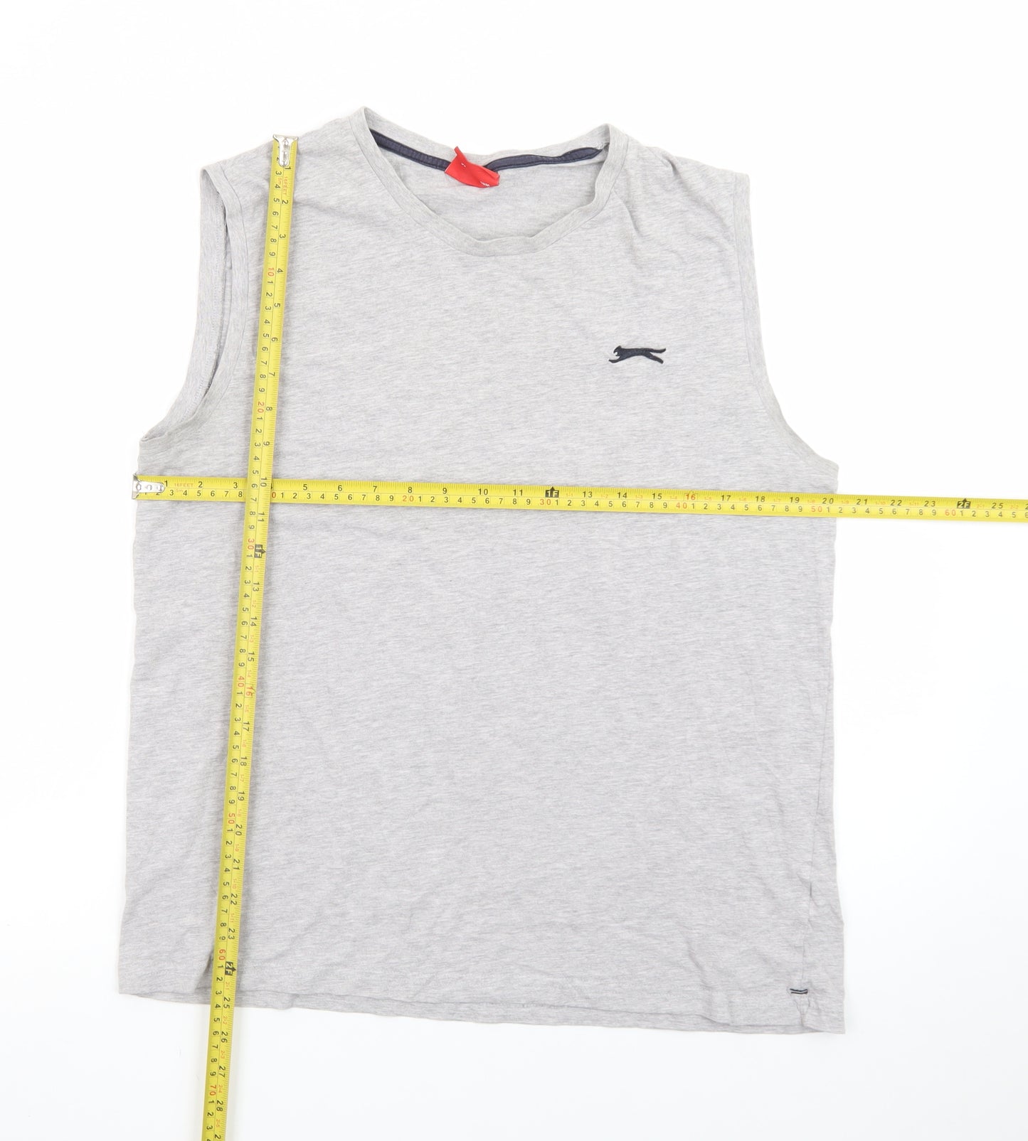 Slazenger Men’s Grey Sleeveless Crew Neck T-Shirt Size L