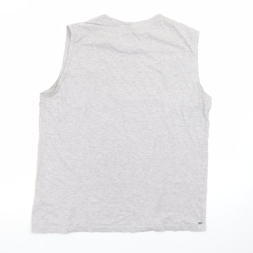 Slazenger Men’s Grey Sleeveless Crew Neck T-Shirt Size L