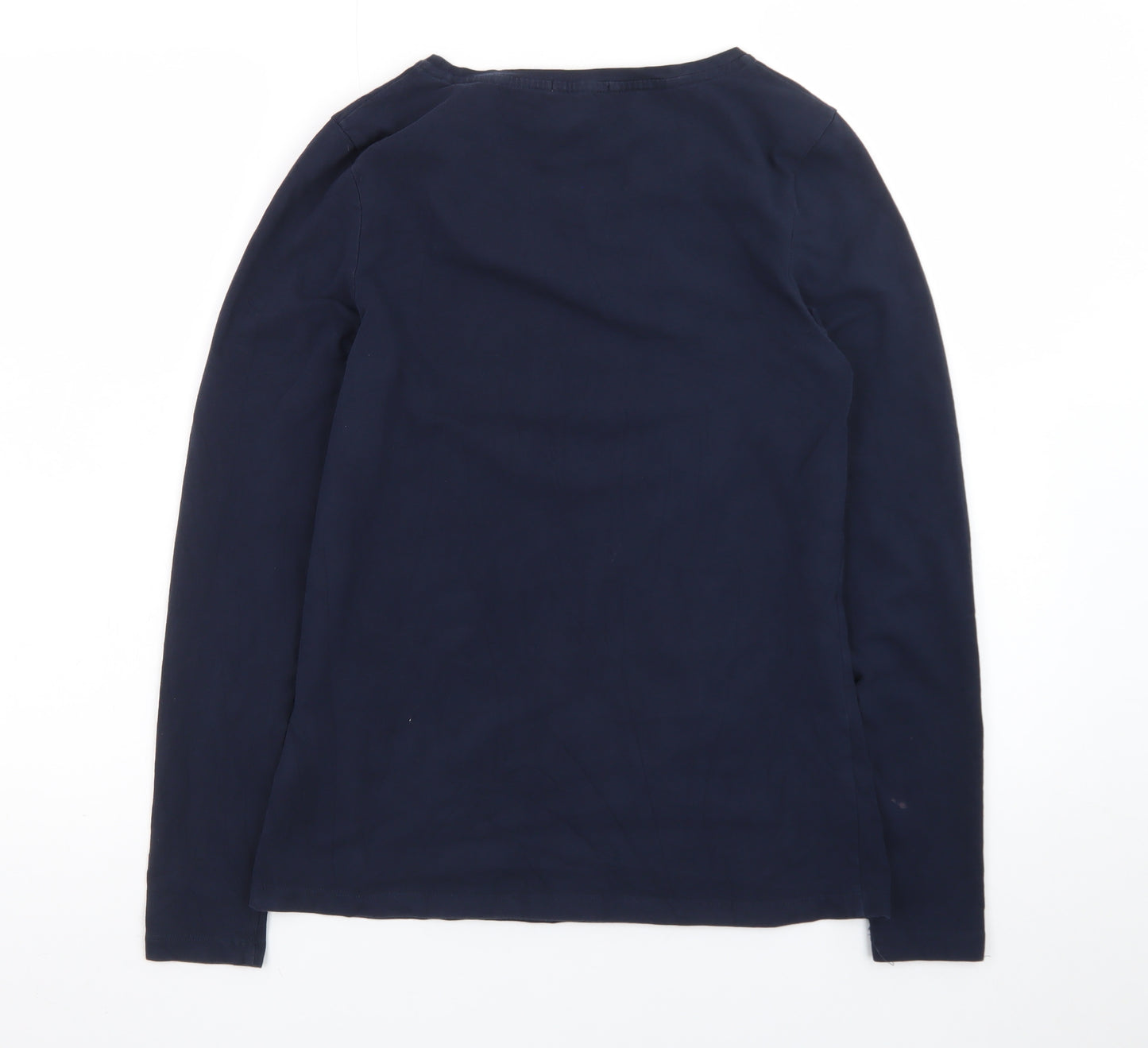 Barbour Women's Blue Long Sleeve Robin Print Cotton T-Shirt Size 10