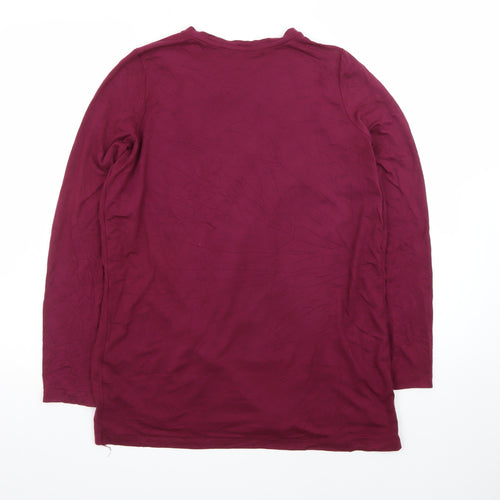 Blooming Marvellous Women's Red Wrap Long Sleeve Blouse Size S