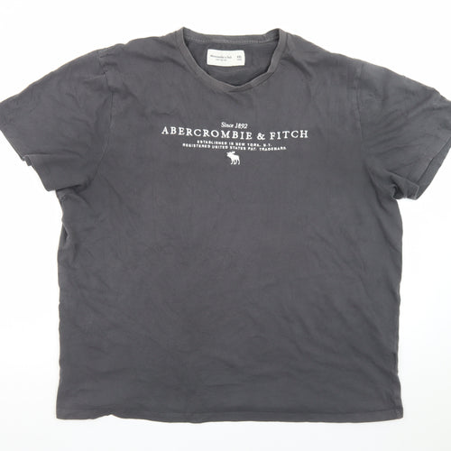 Abercrombie & Fitch Men's Black XXL Soft Crew Neck Graphic T-Shirt