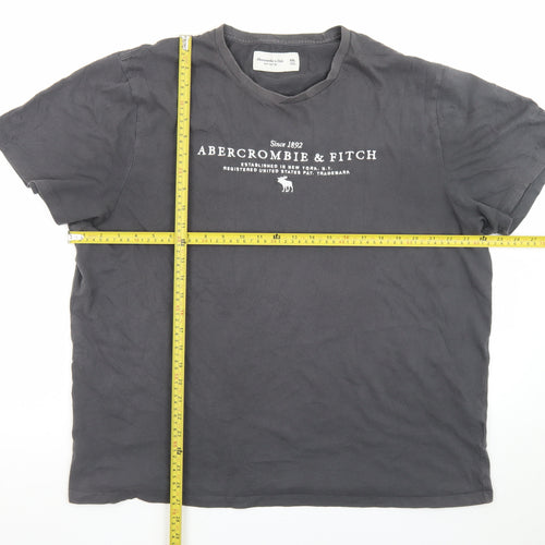Abercrombie & Fitch Men's Black XXL Soft Crew Neck Graphic T-Shirt