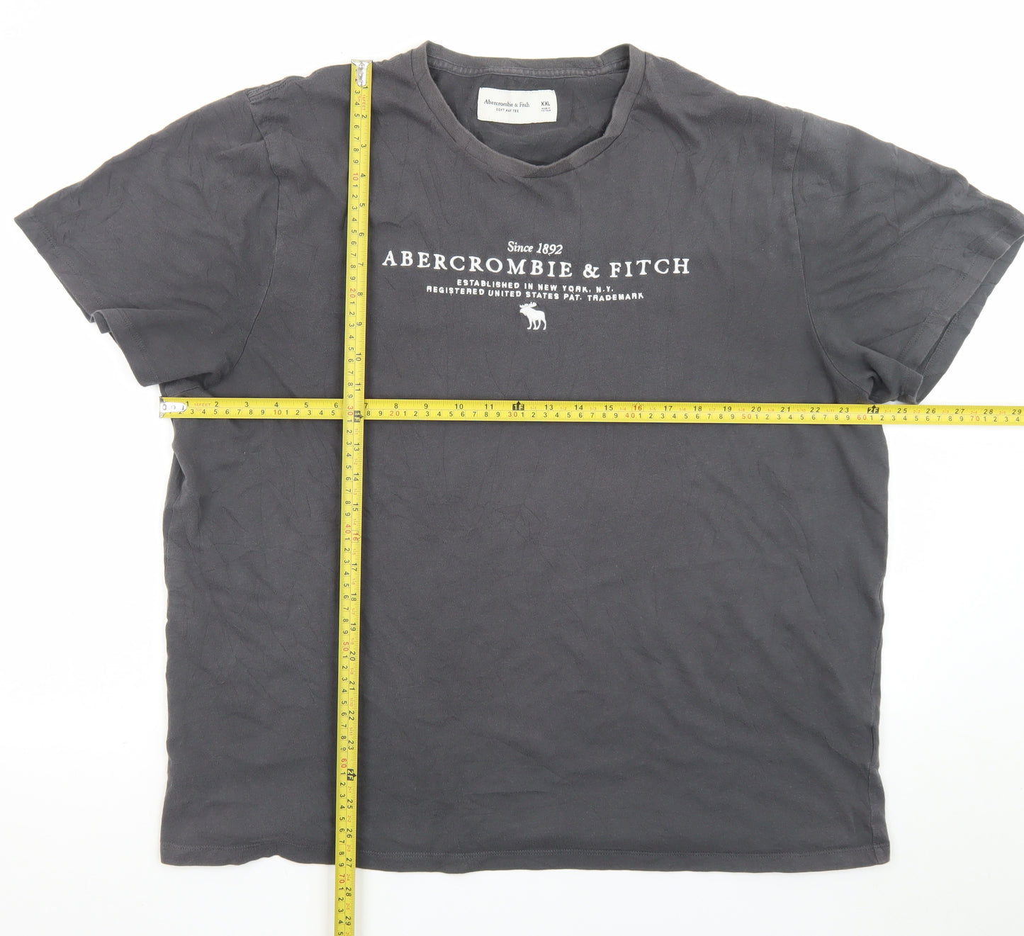 Abercrombie & Fitch Men's Black XXL Soft Crew Neck Graphic T-Shirt