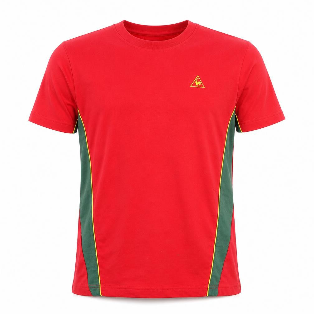 Le Coq Sportif Men's Red Portugal Graphic Crew Neck T-Shirt Size S