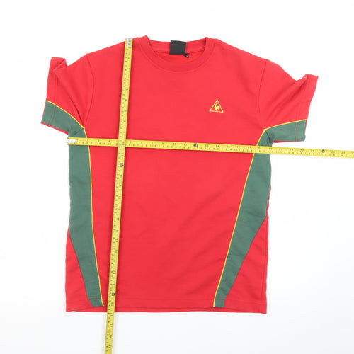 Le Coq Sportif Men's Red Portugal Graphic Crew Neck T-Shirt Size S