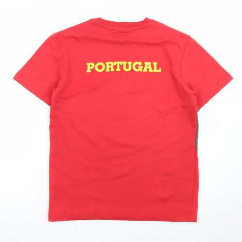 Le Coq Sportif Men's Red Portugal Graphic Crew Neck T-Shirt Size S