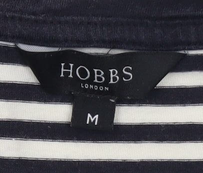 Hobbs Women's Blue Striped Cotton Jersey T-Shirt Size M