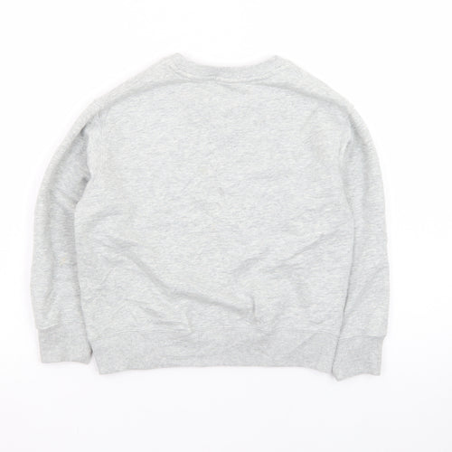 Uniqlo Boys Grey Cotton Sweatshirt 5-6 Years LEGO Logo Crew Neck