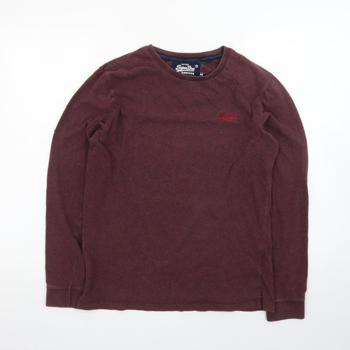 Superdry Men's Red Long Sleeve Vintage Crew Neck T-Shirt - Size M
