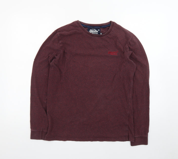 Superdry Men's Red Long Sleeve Vintage Crew Neck T-Shirt - Size M