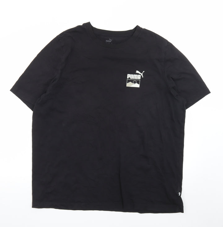 Puma Men's Black XXL Graphic Sportswear T-Shirt