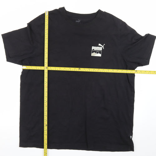 Puma Men's Black XXL Graphic Sportswear T-Shirt